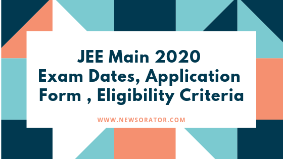 JEE Main 2020 Exam Dates